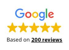 Google 5 Star Reviews Based on 200 Reviews